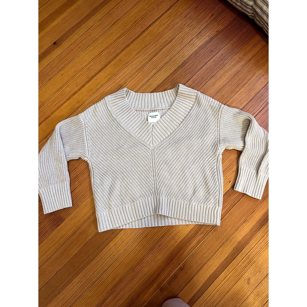Abercrombie & Fitch Womens V Neck Knit Sweater Size Large